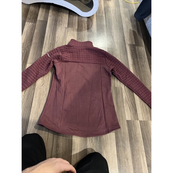 Columbia 1/4 Button Up Pull Over Women’s Size Large Burgundy - Picture 7 of 7